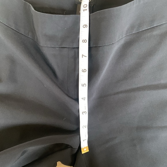 Ann Taylor signature black straight leg mid rise flat front classic pant SZ4 - Picture 6 of 11